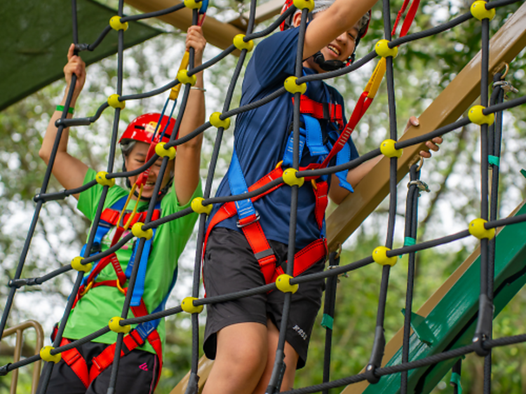 Tarzan swing at Houbii Spot Singapore