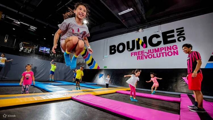 Jump around at Bounce Singapore