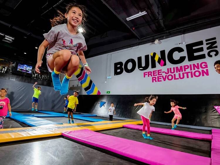 Jump around at Bounce Singapore