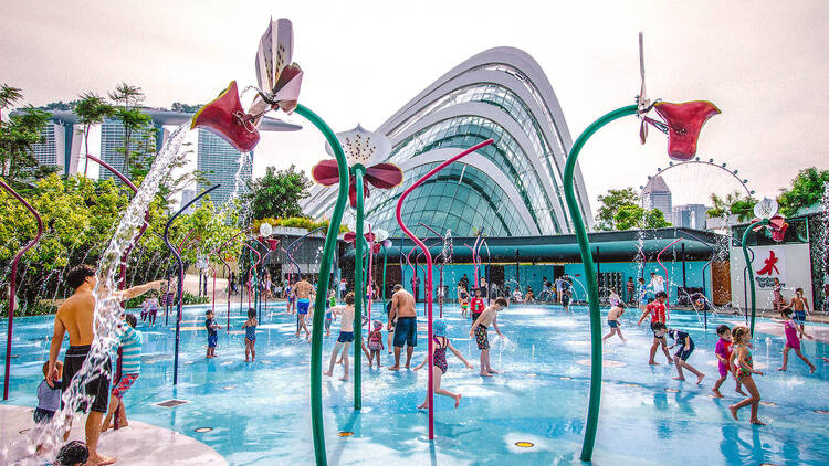 Get super soaked at Far East Organization Children's Garden