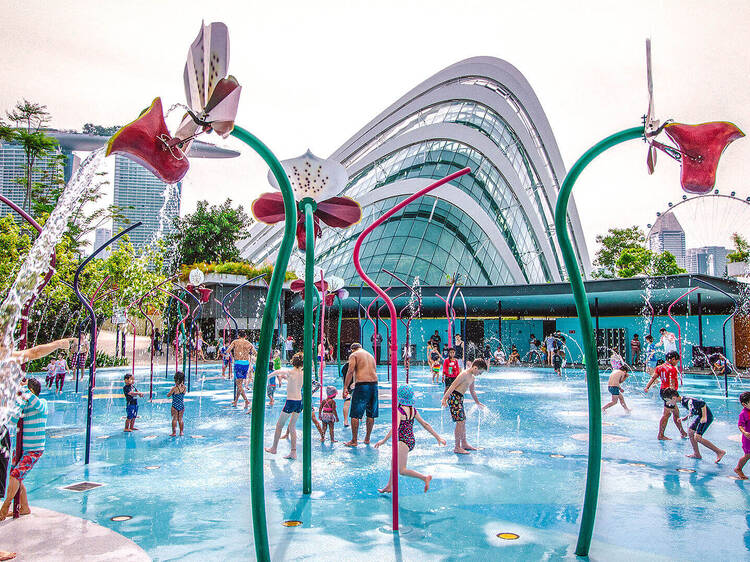 Get super soaked at Far East Organization Children's Garden