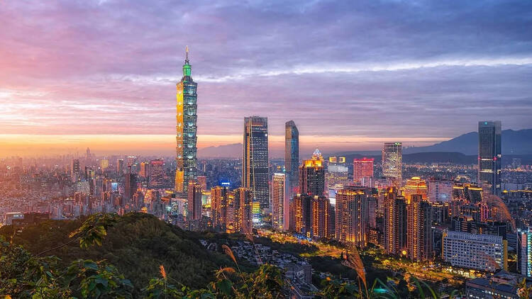 Taipei skyline at night