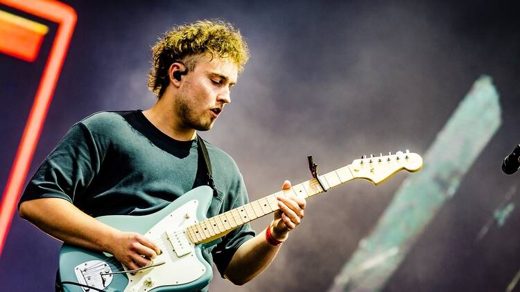 Sam Fender performing live at Rock Werchter in Belgium