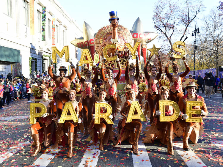 Tom Turkey by Macy's appears during 97th Macy's Thanksgiving Day Parade on November 23, 2023 in New York City.