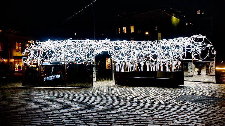 The Meatpacking District's holiday lights