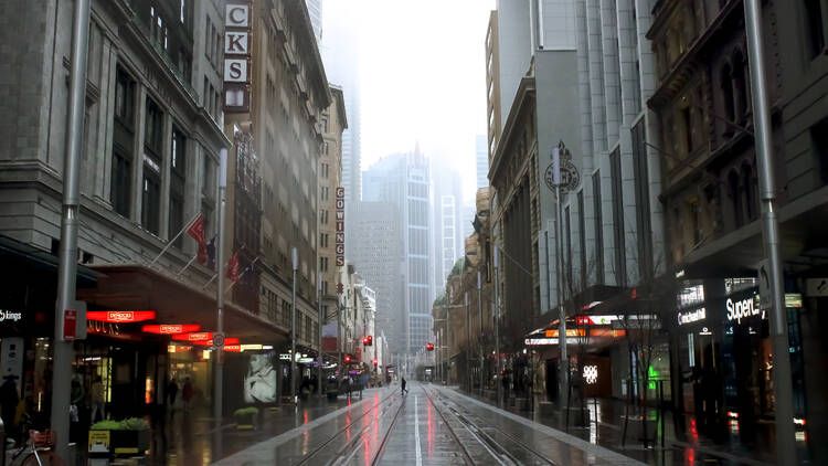 sydney in the rain