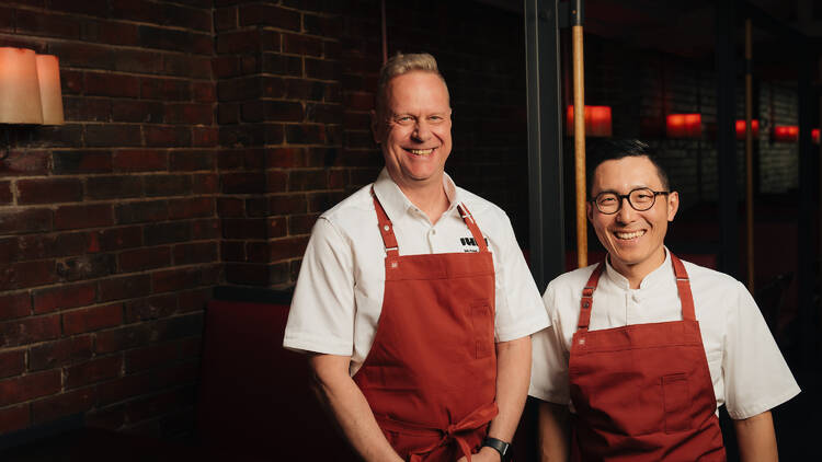 Chefs Michael Lambie and Hendri Budimann.