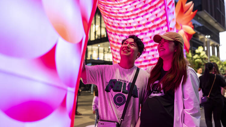 People at a lunar new year celebration