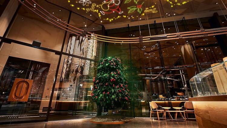 Coffee Christmas Tree at Starbucks Reserve Roastery Tokyo