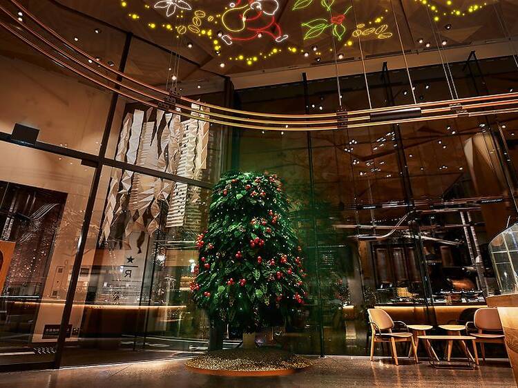 Coffee Christmas Tree at Starbucks Reserve Roastery Tokyo