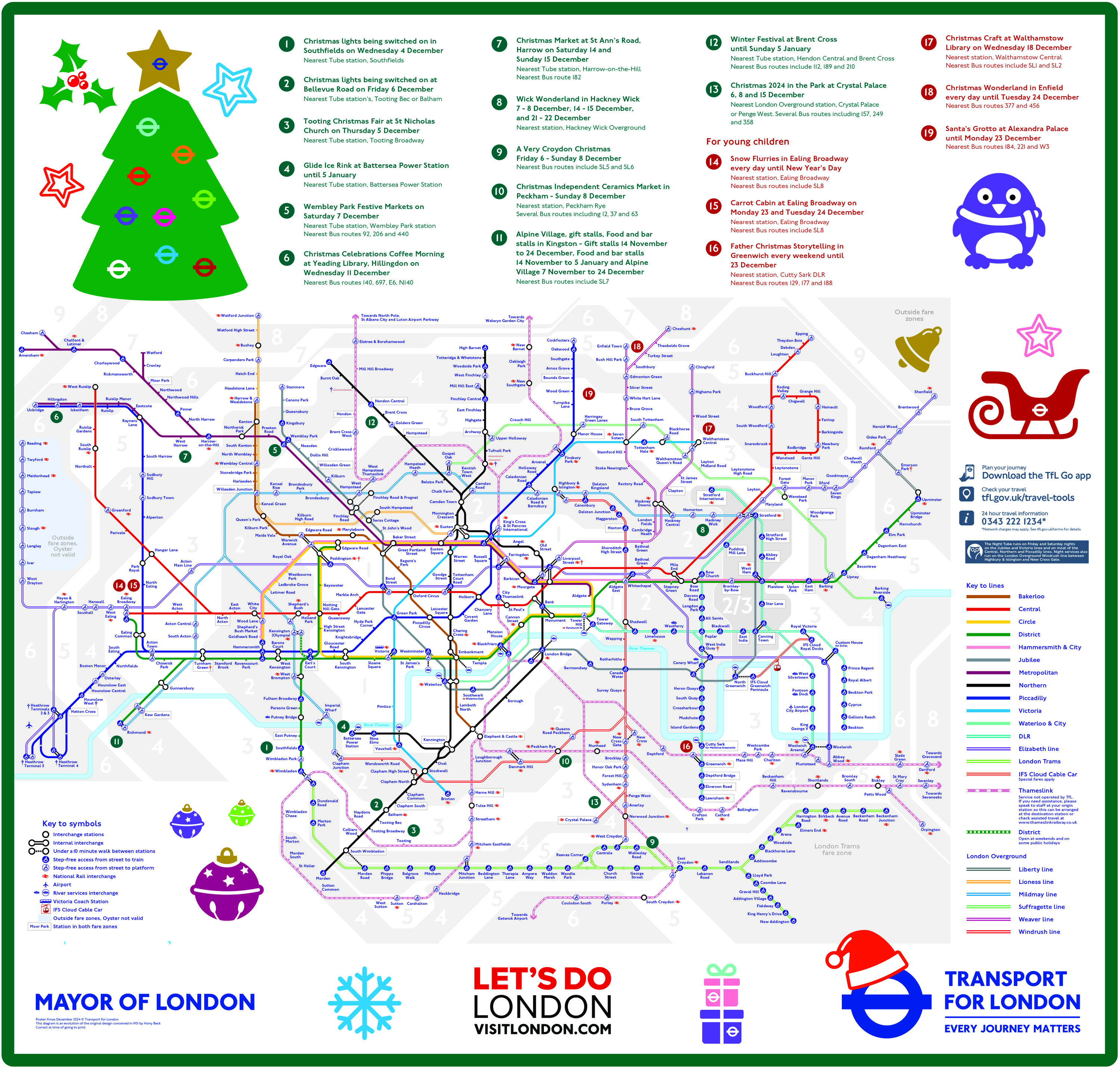 TfL Christmas map