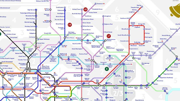 London Christmas events map for 2024 by TfL