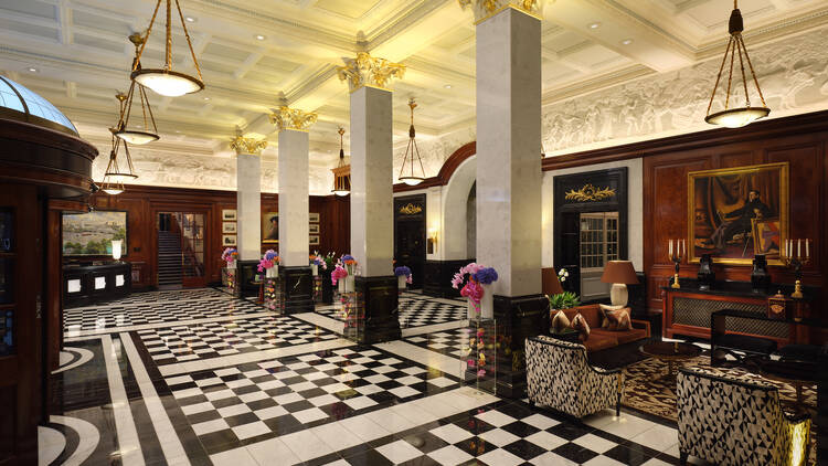 The Savoy hotel lobby