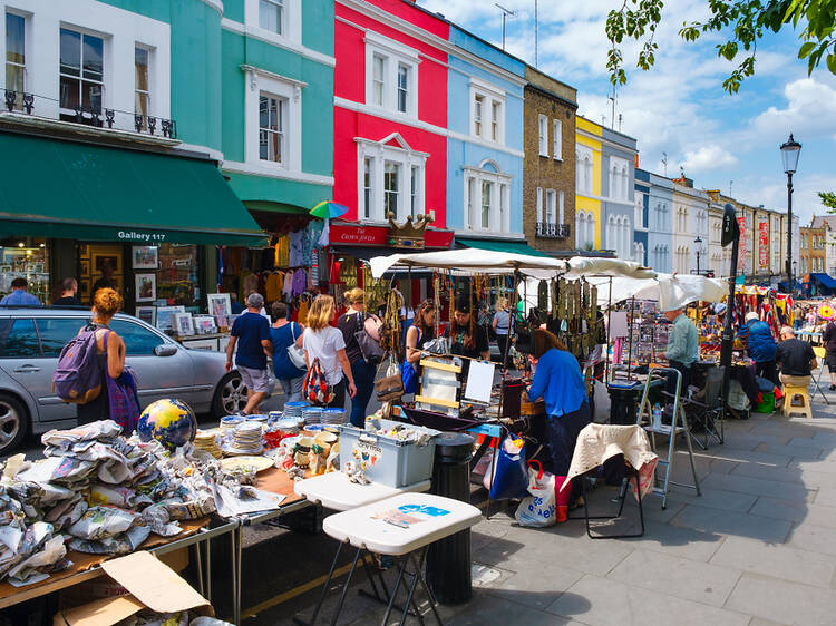 Ponder around Portobello Road Market