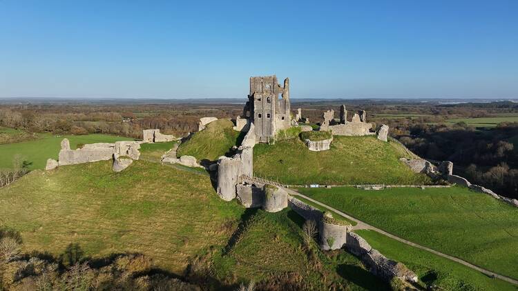 Corfe Castle in Dorset 