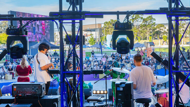 Behind stage at Bunjil Place