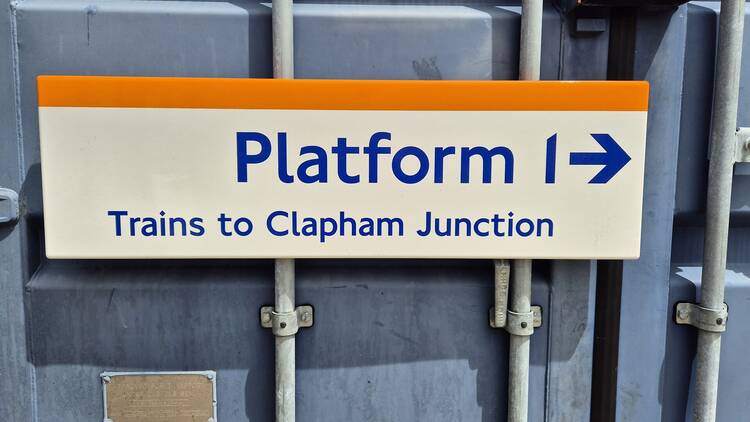 Old London Overground sign for sale from the London Transport Museum