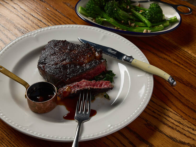 Plate of steak at The Kitchen