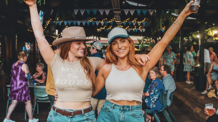 Two women at a country music festival