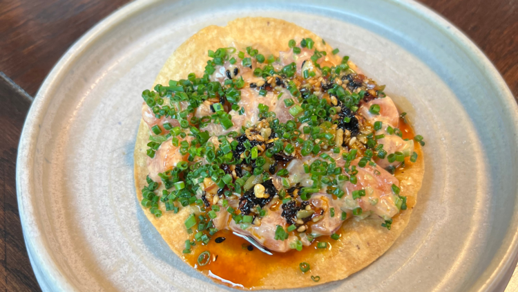 Salmon tostada from Comedor, Newtown