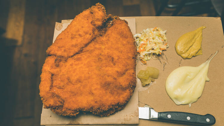 Schnitzel at Malka