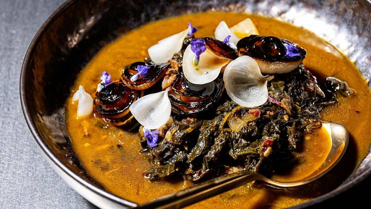 BBQ Greens from Dōgon in Washington, D.C. 