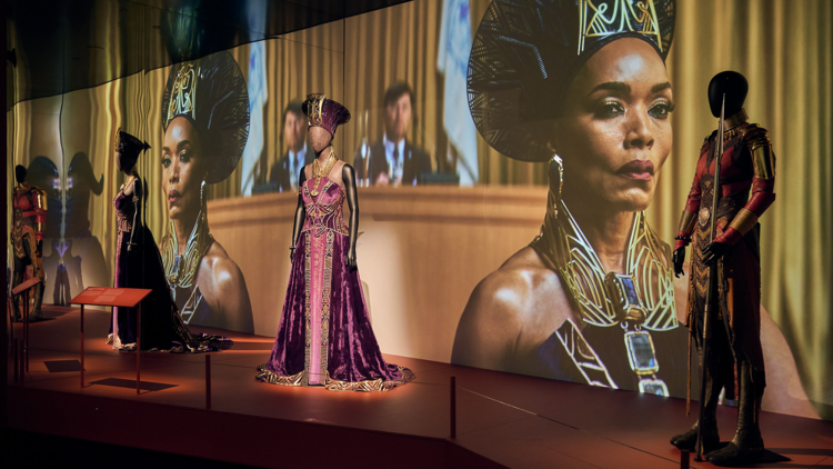 Costumes from Black Panther Wakanda Forever on display at ACMI