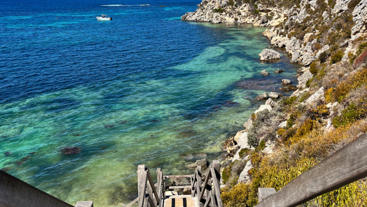 Staircase leading to beach