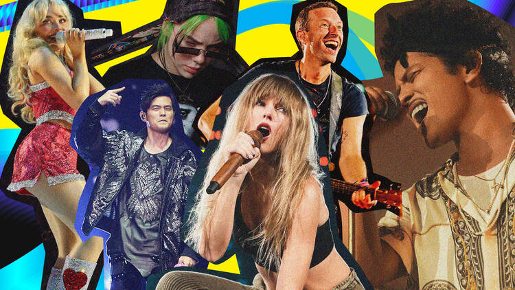 Sabrina Carpenter, Billie Eilish, Jay Chou, Taylor Swift, Coldplay, Bruno Mars