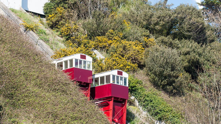 Ride on a Wes Anderson-style funicular railway