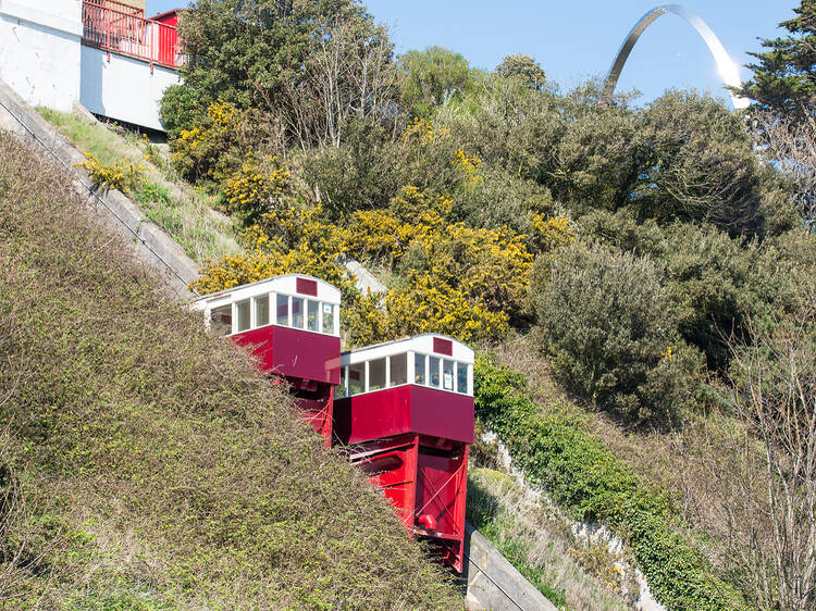 Ride on a Wes Anderson-style funicular railway