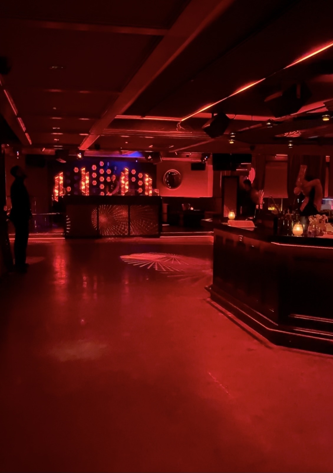 the dance floor at Cosmo nightclub