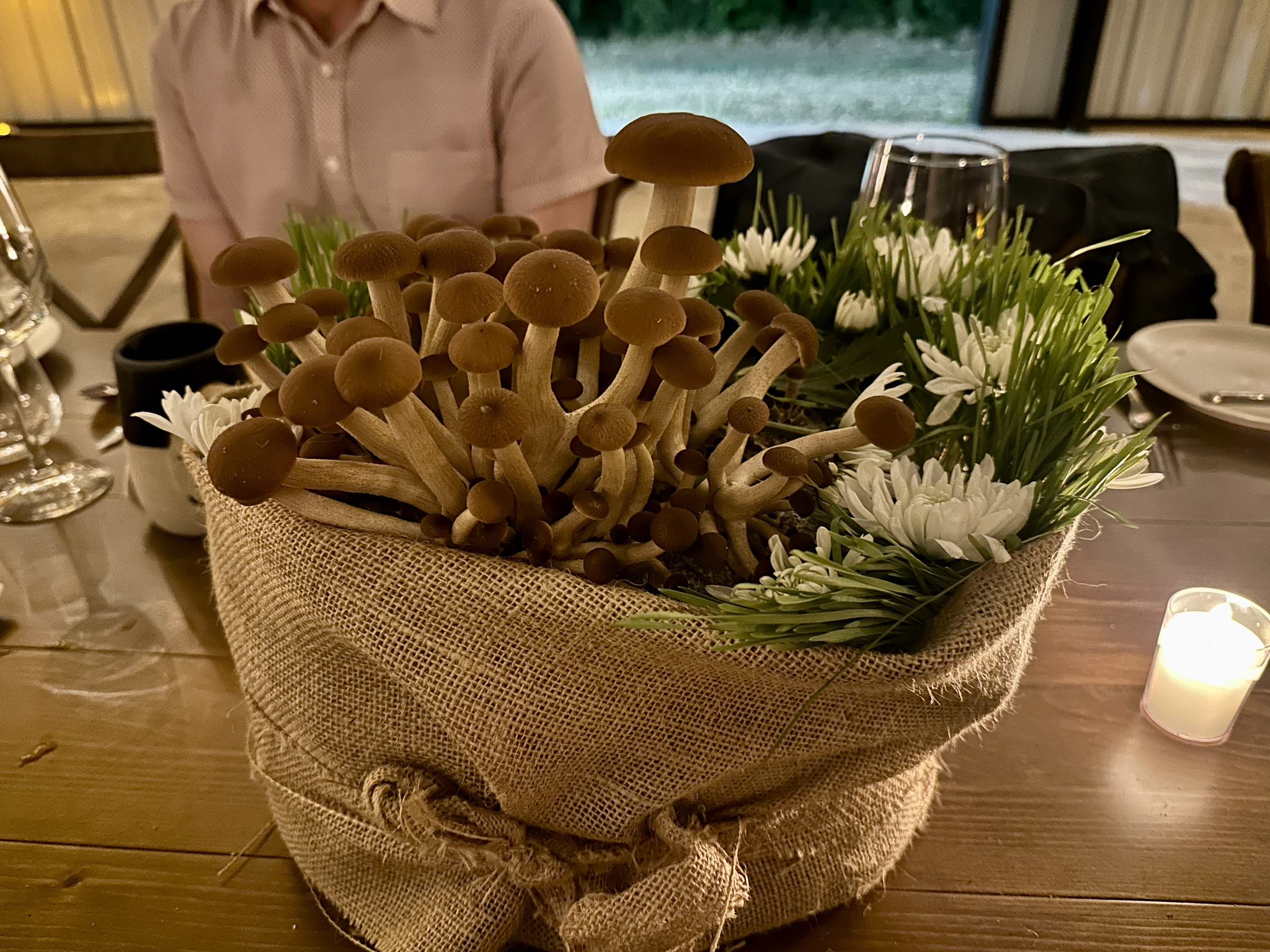 Ford's Farm mushroom centerpiece