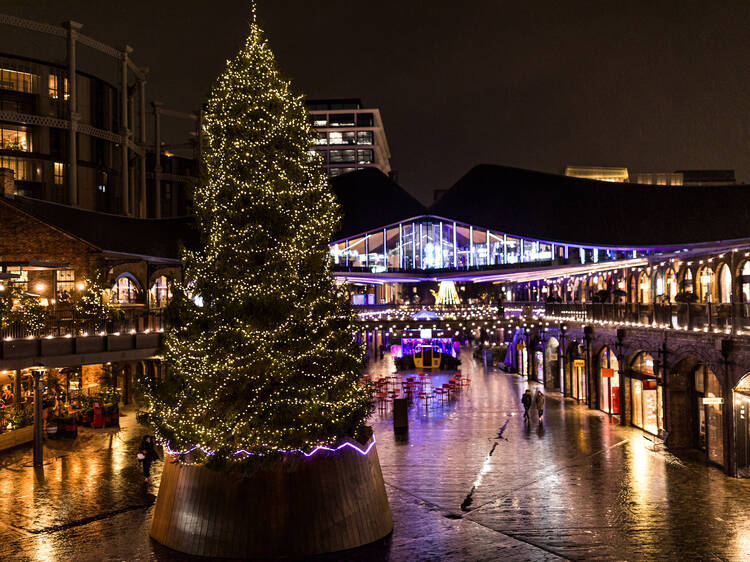 Coal Drops Yard traditional Christmas tree 2024