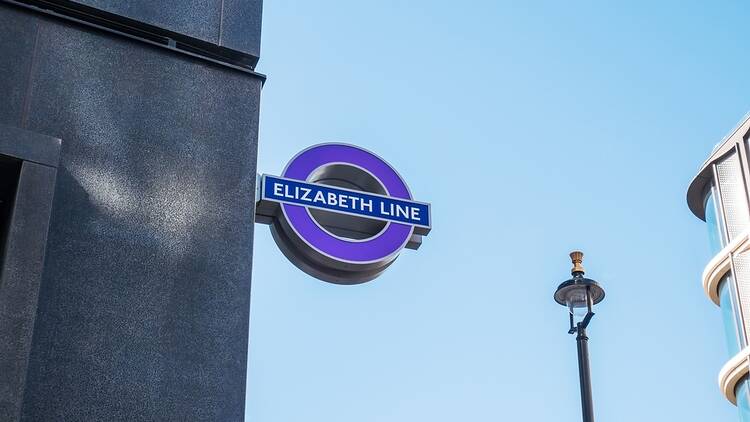 London Elizabeth line sign