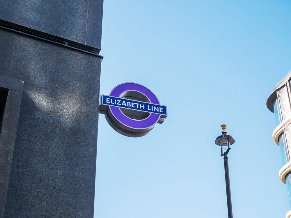 London Elizabeth line sign