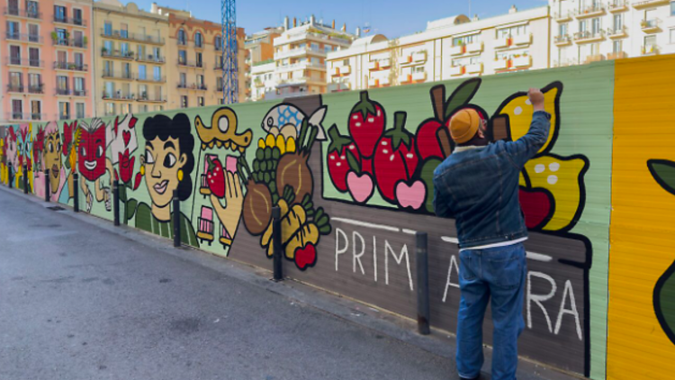 mural Gràcia, mercat de l'Abaceria