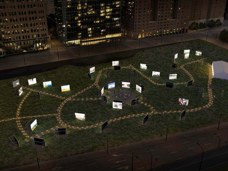 45 giant screens will light up the east side of Manhattan in this larger-than-life installation