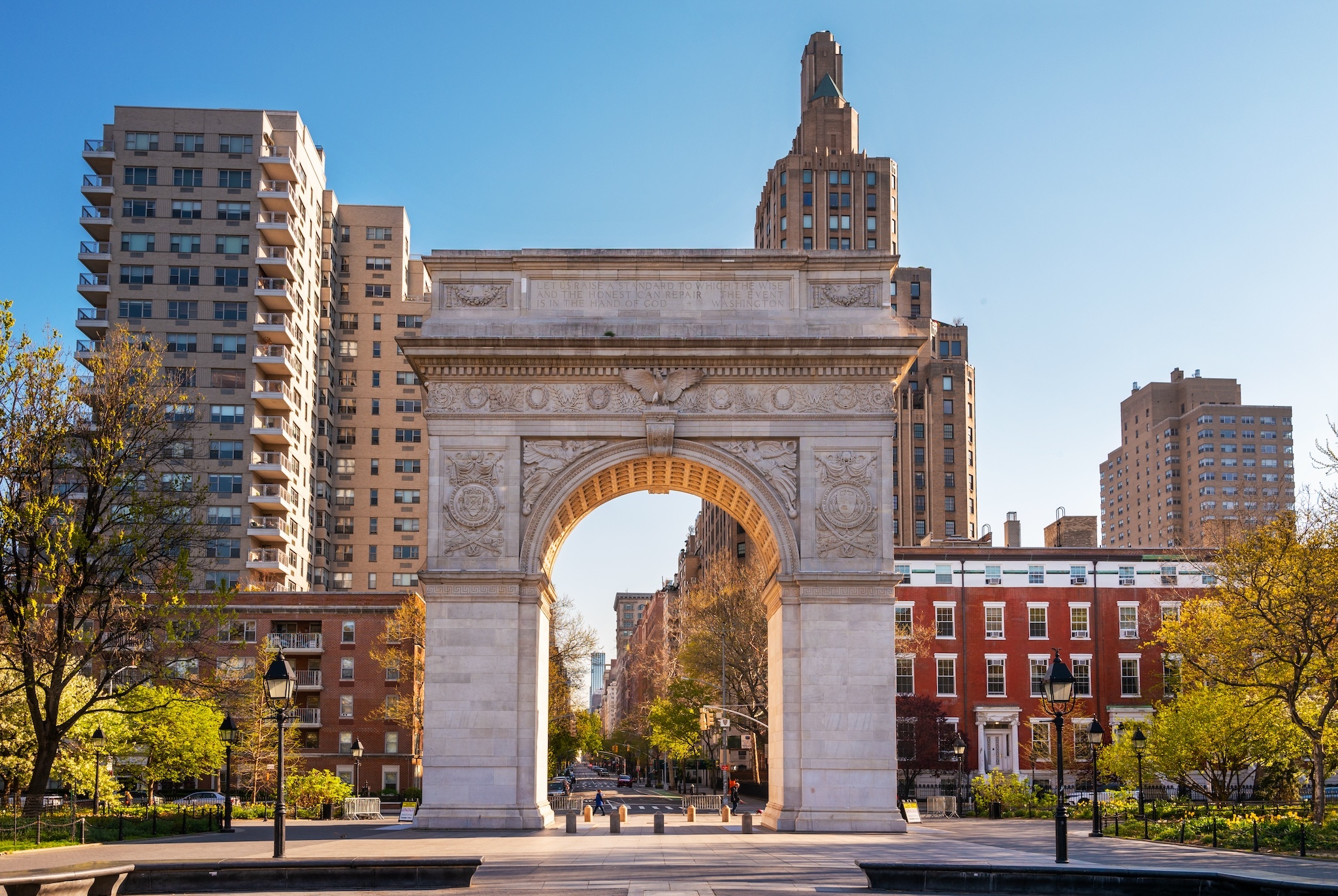 The Washington Square Park Marble triumphal arch, dedicated in 1895.