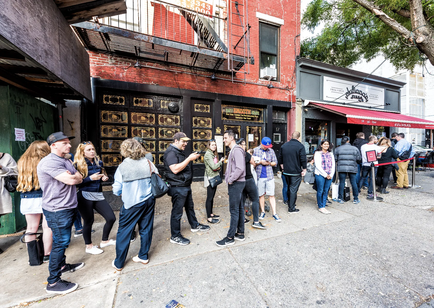 Outdoors line in NYC