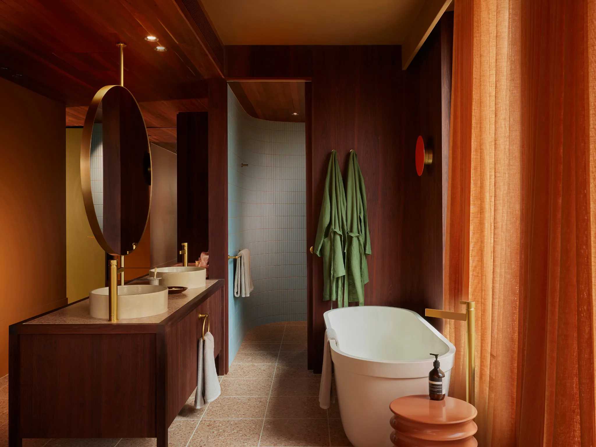 Hotel bathroom.