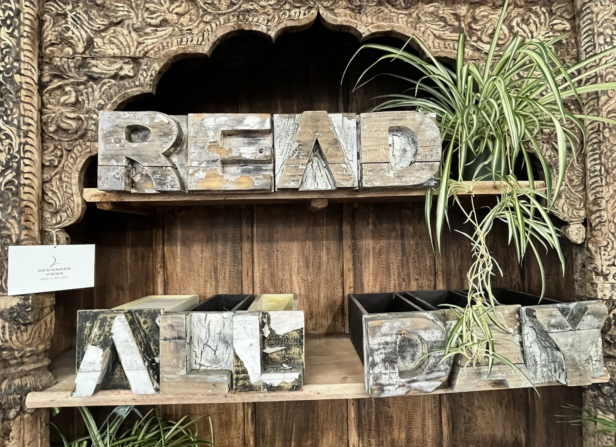 A sign that reads "Read More Books" at the Last Bookstore Studio City.