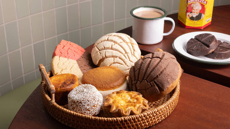 A basket of Mexican breads