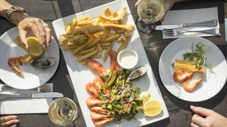 Seafood platter available at Huskisson Hotel, Jervis Bay