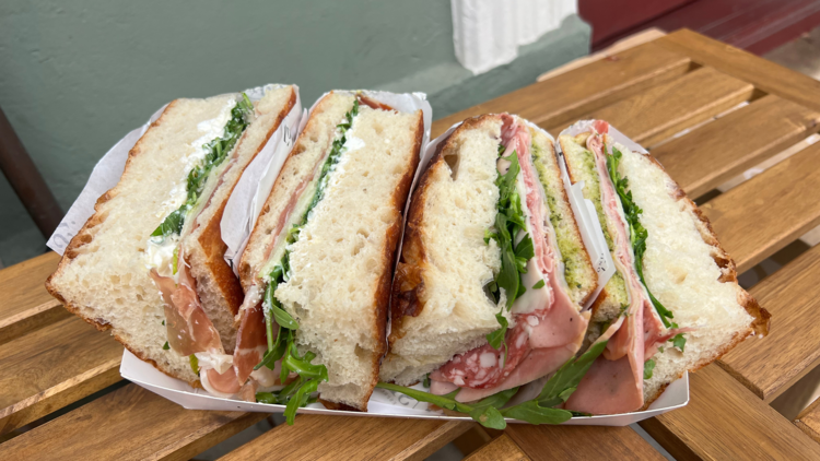 Two sandwiches from Delisia