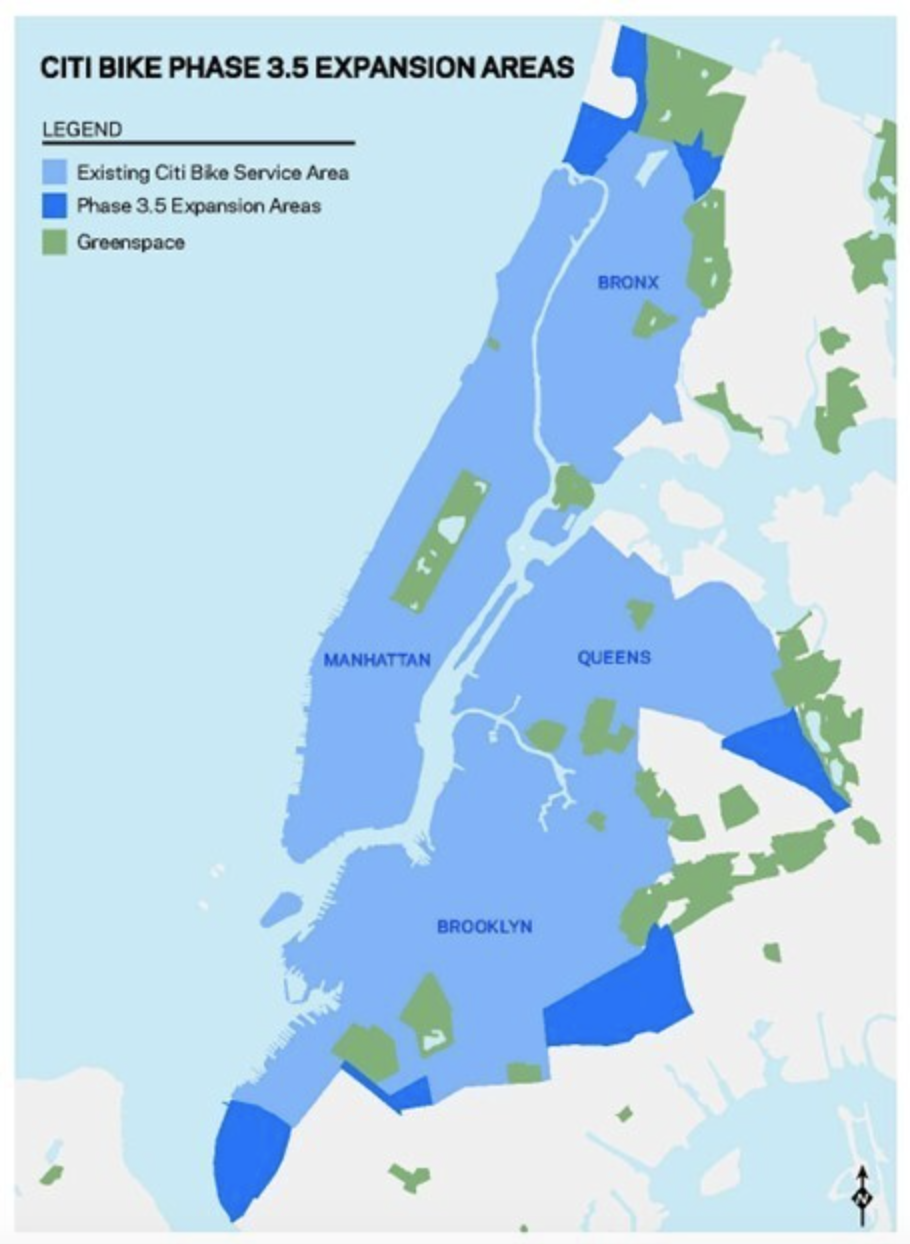 Citi Bike expansion map