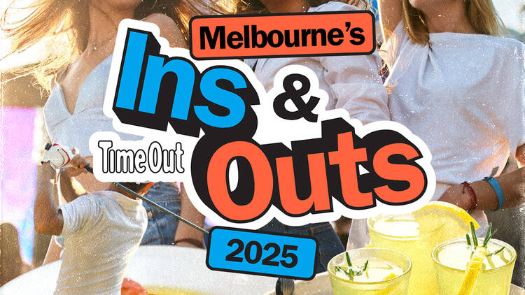 A graphic with text saying 'Melbourne's Ins and Outs 2025'.