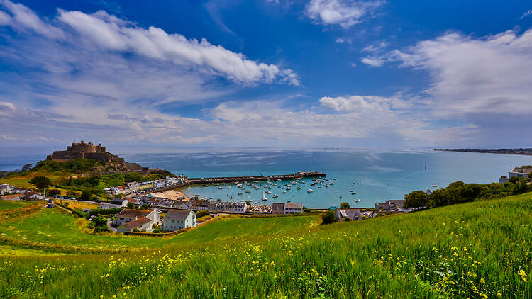 Gorey Castle in Jersey, Channel Islands