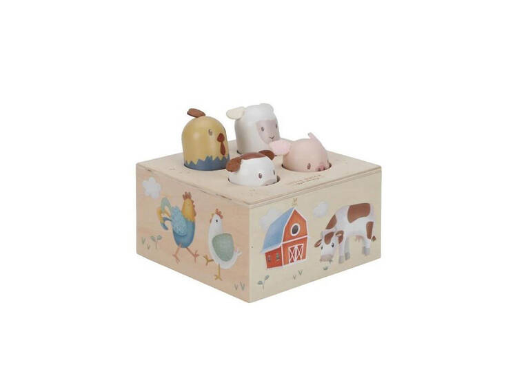 Brinquedo pop-up com animais da quinta - Baby Cool