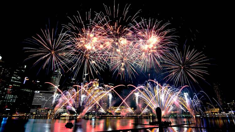 New Year's Eve Singapore heartland fireworks 2024 